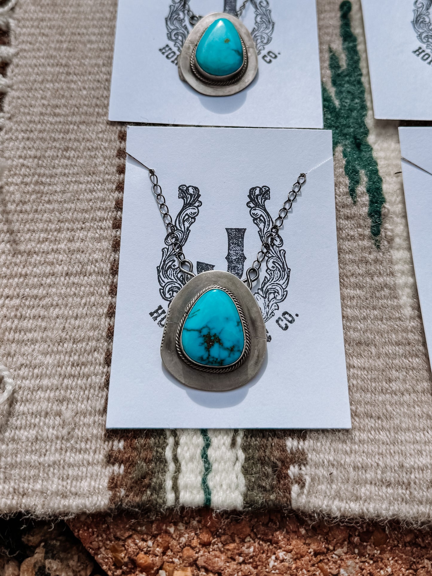 Navajo Stamped Turquoise Necklaces