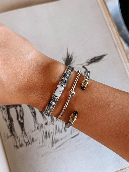 Bishop White Buffalo or Palomino Cuff Bracelet