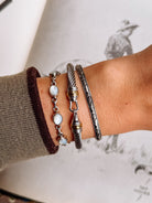 sterling silver vintage-classic design cuff bracelet 