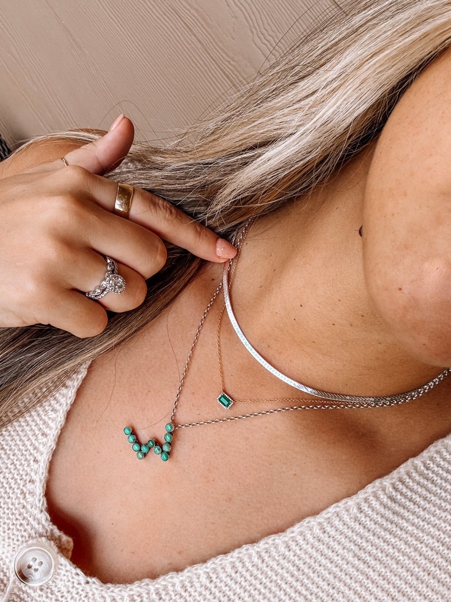 2.85mm Herringbone Chain Necklace - Horseshoe J & Co.