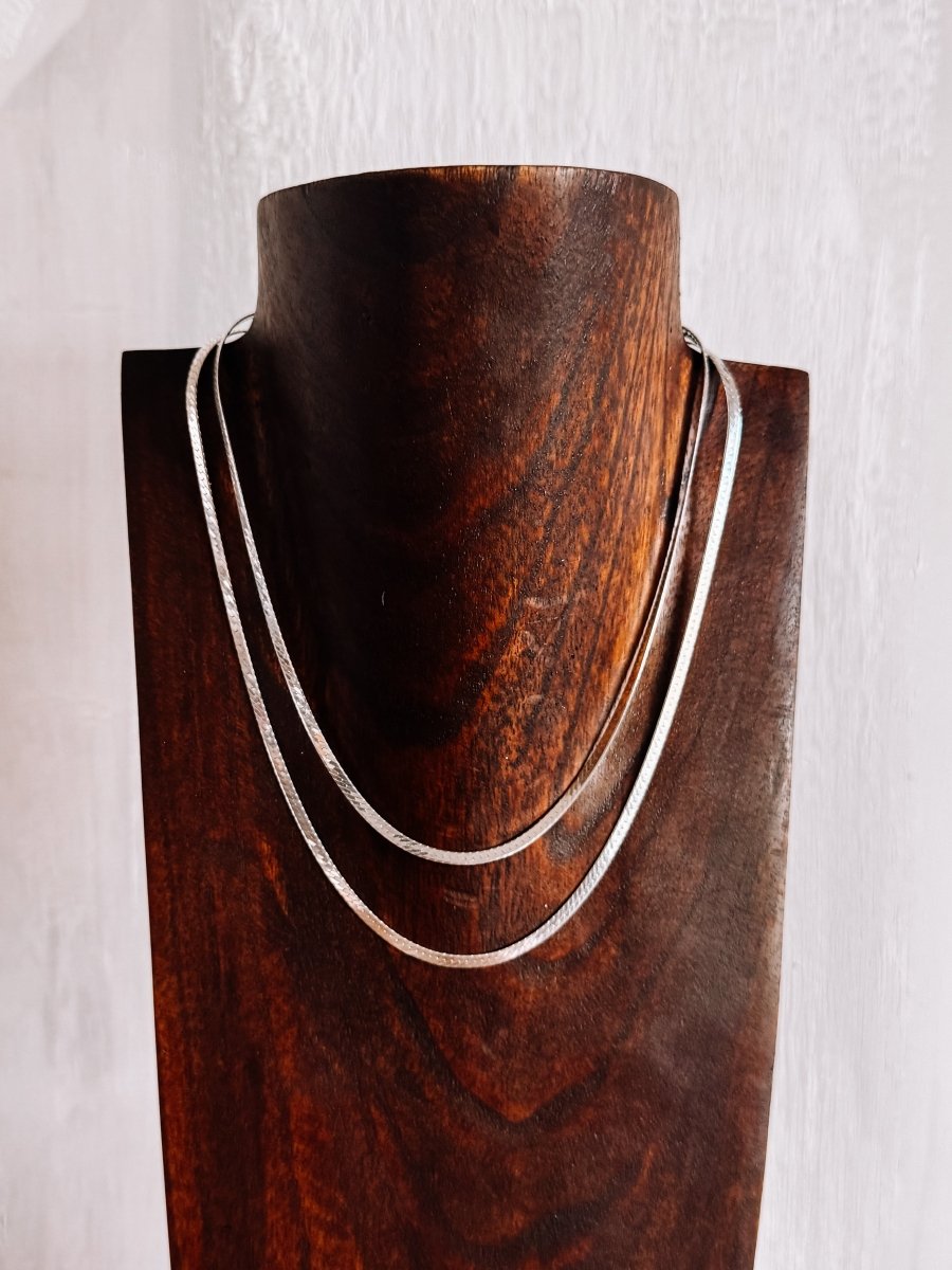 2.85mm Herringbone Chain Necklace - Horseshoe J & Co.