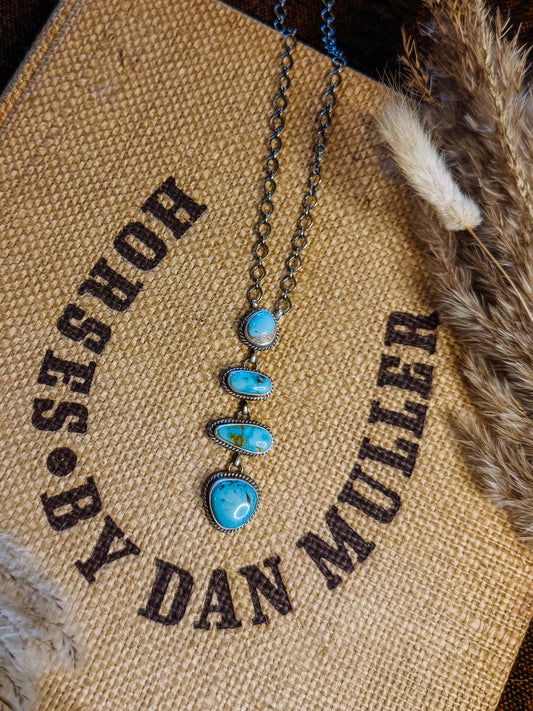 Lorenzo Turquoise Lariat Necklace