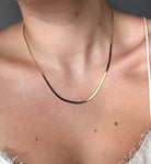 2mm Gold Plated Herringbone Chain - Horseshoe J & Co.