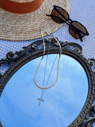 2mm Gold Plated Herringbone Chain - Horseshoe J & Co.