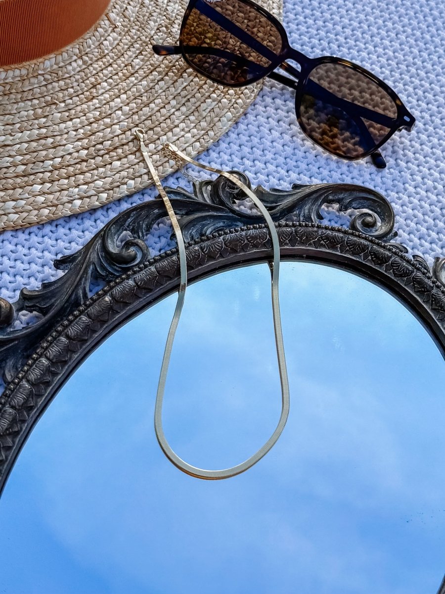 2mm Gold Plated Herringbone Chain - Horseshoe J & Co.