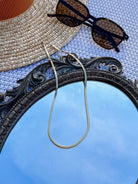 2mm Gold Plated Herringbone Chain - Horseshoe J & Co.