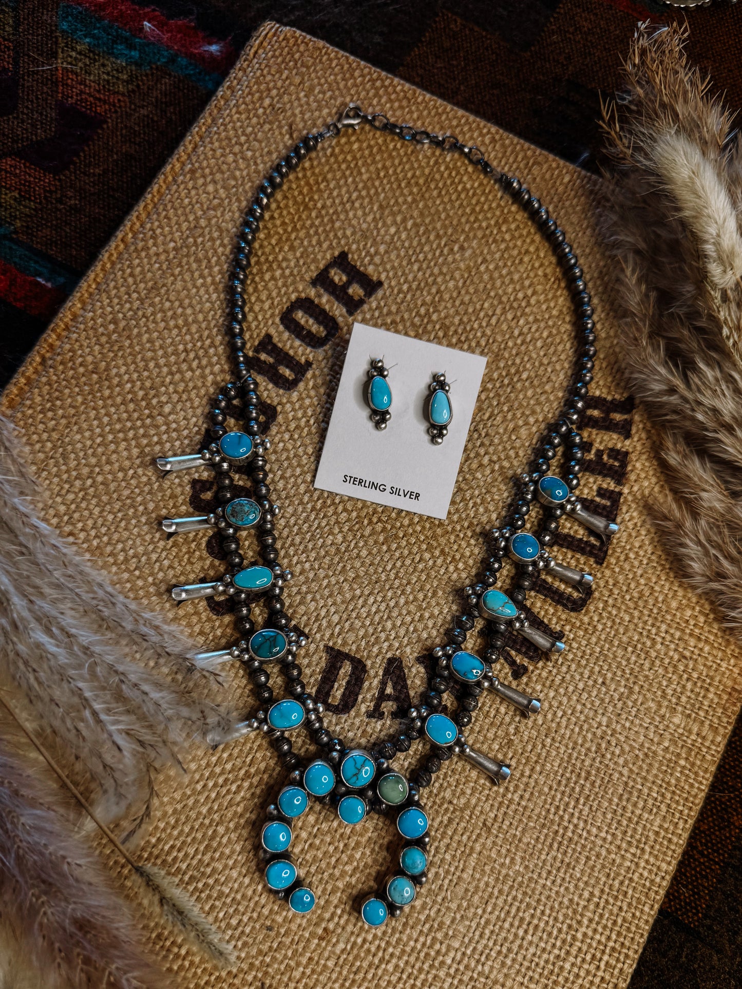 Turquoise Squash Blossom Necklace