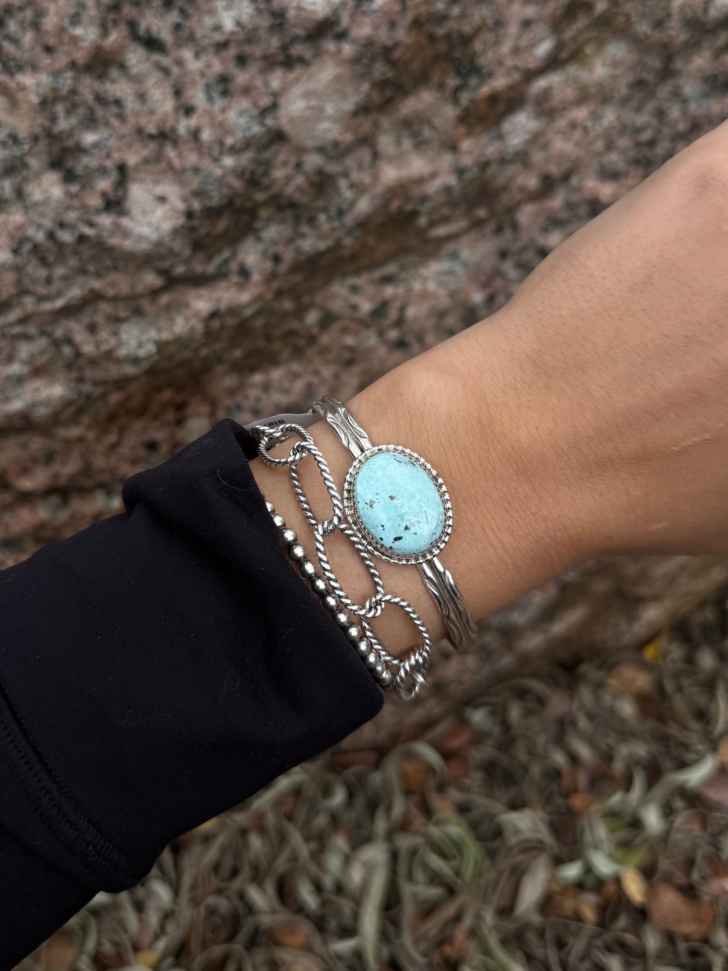 Reba Pale Blue Cuff Bracelet