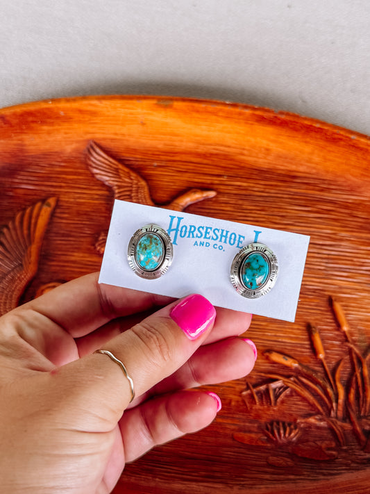 Pawnee Turquoise Stud Earrings