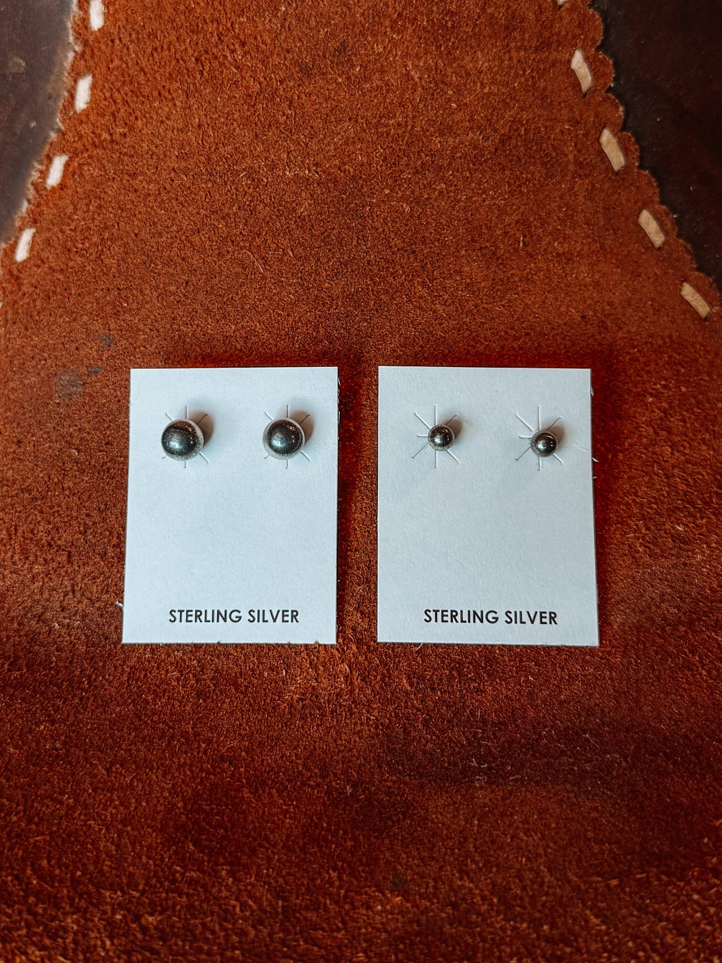 Sterling Silver Pearl Stud Earrings