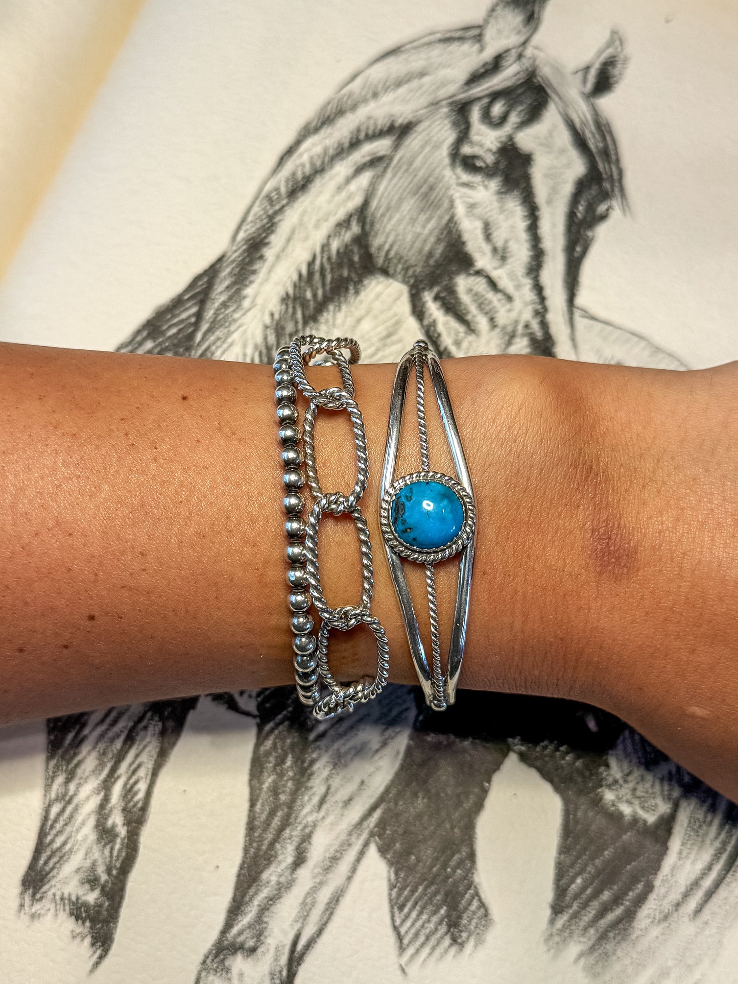 Spring Turquoise Cuff Bracelet