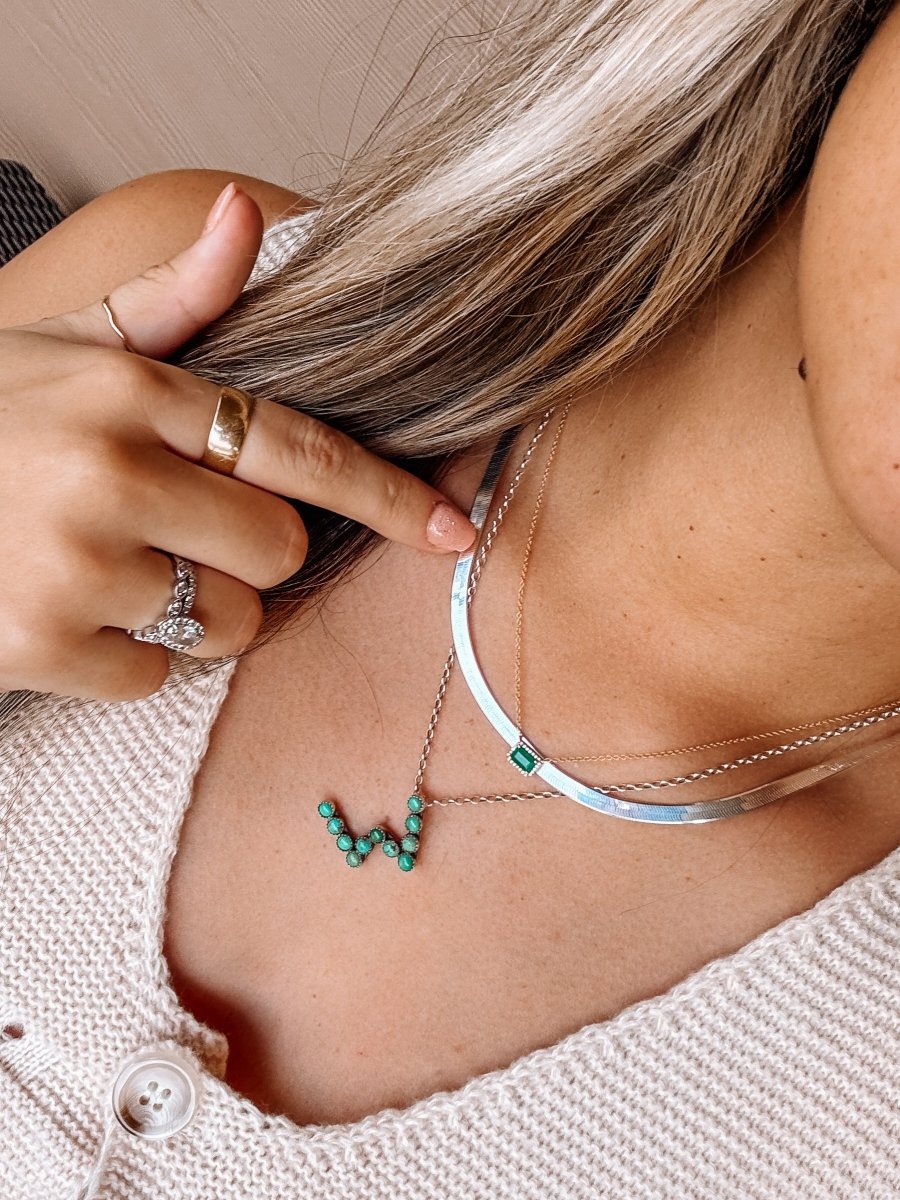 4.5mm Herringbone Chain Necklace 18" - Horseshoe J & Co.