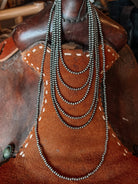 4mm Sterling Silver Pearl Necklace 14" - 60" - 2 - Horseshoe J & Co.