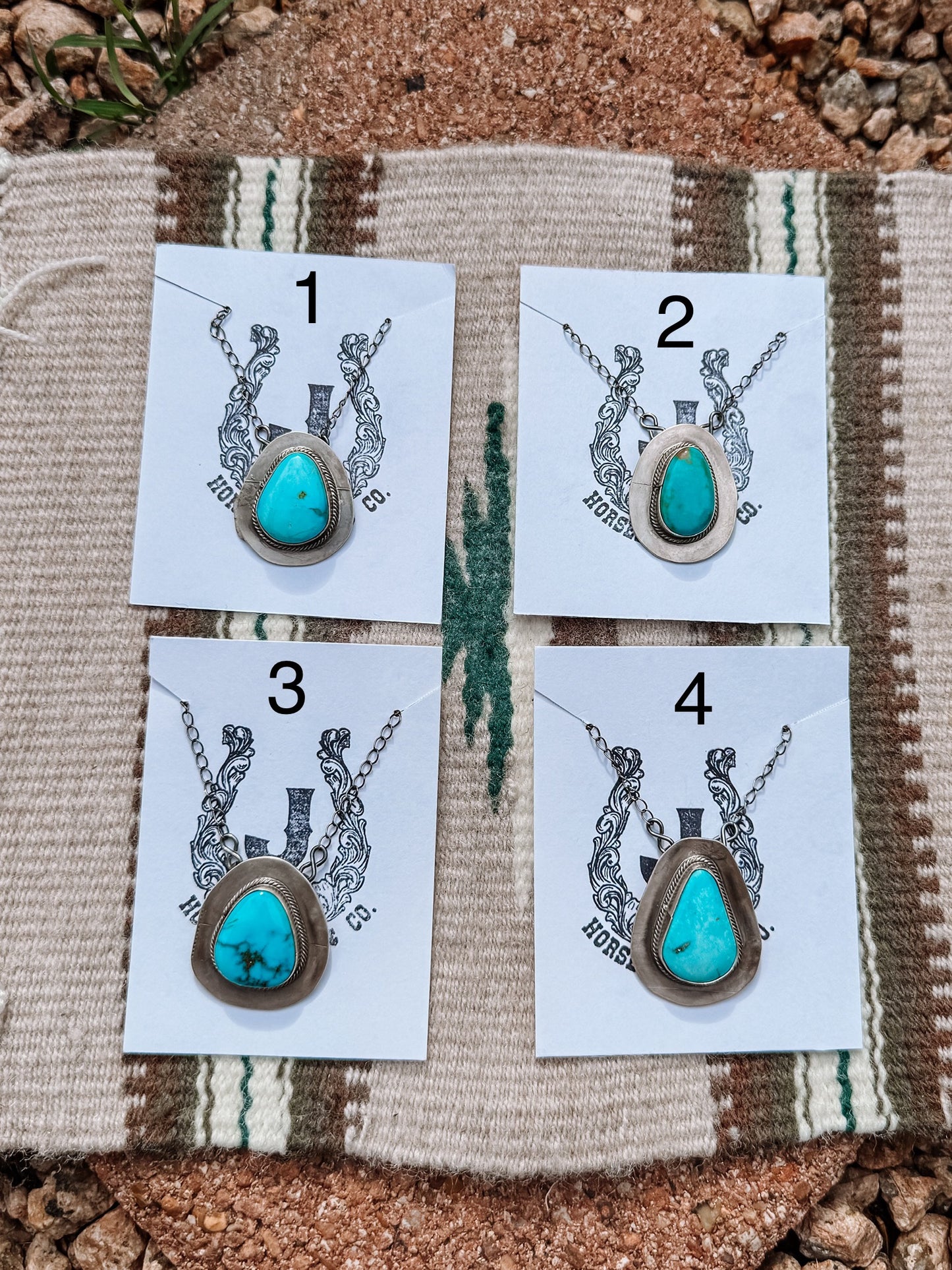 Navajo Stamped Turquoise Necklaces