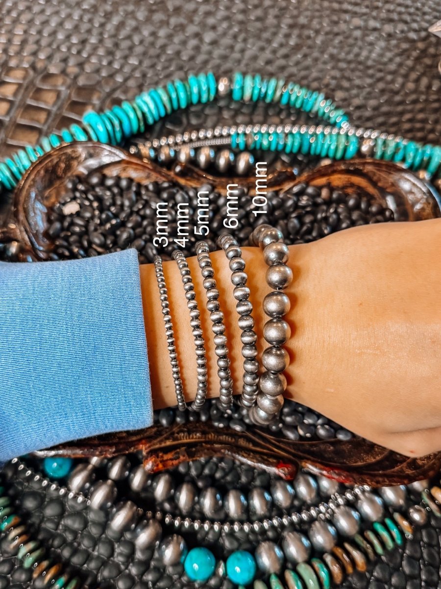 5mm Sterling Silver Pearl Bracelet - Horseshoe J & Co.