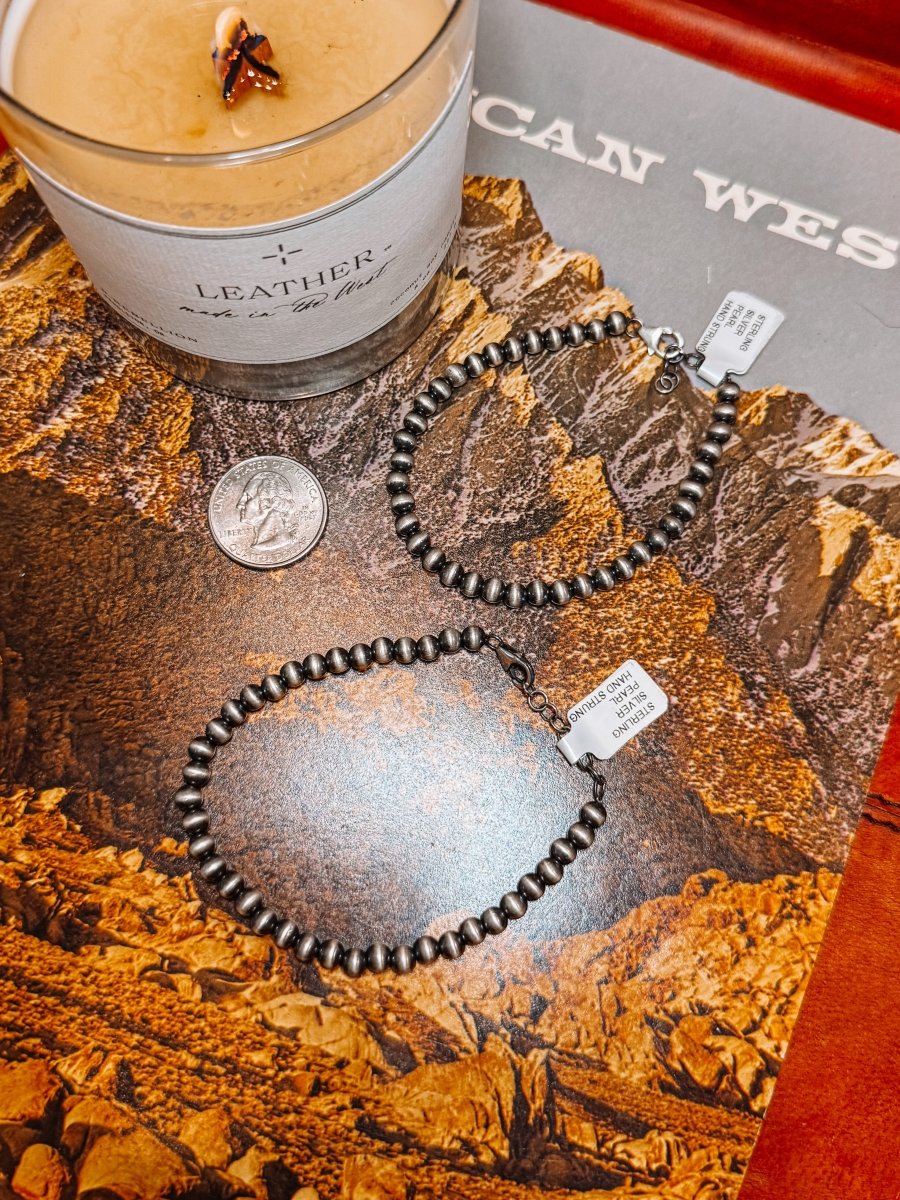 5mm Sterling Silver Pearl Bracelet - Horseshoe J & Co.