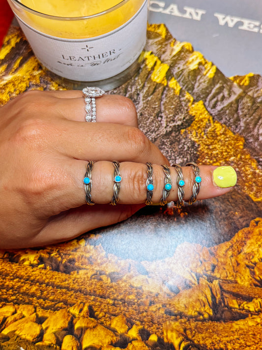 Toone Turquoise Twist Ring