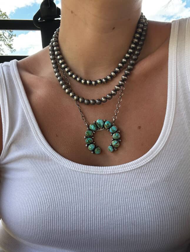 6mm Sterling Silver Pearl Necklace 14" - 36" - Horseshoe J & Co.