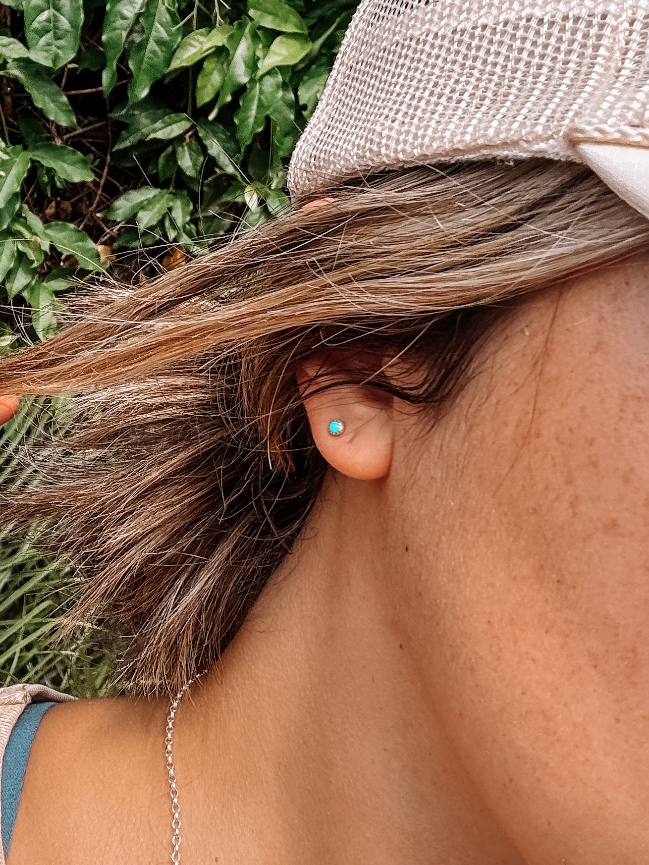 Tiny Turquoise Studs