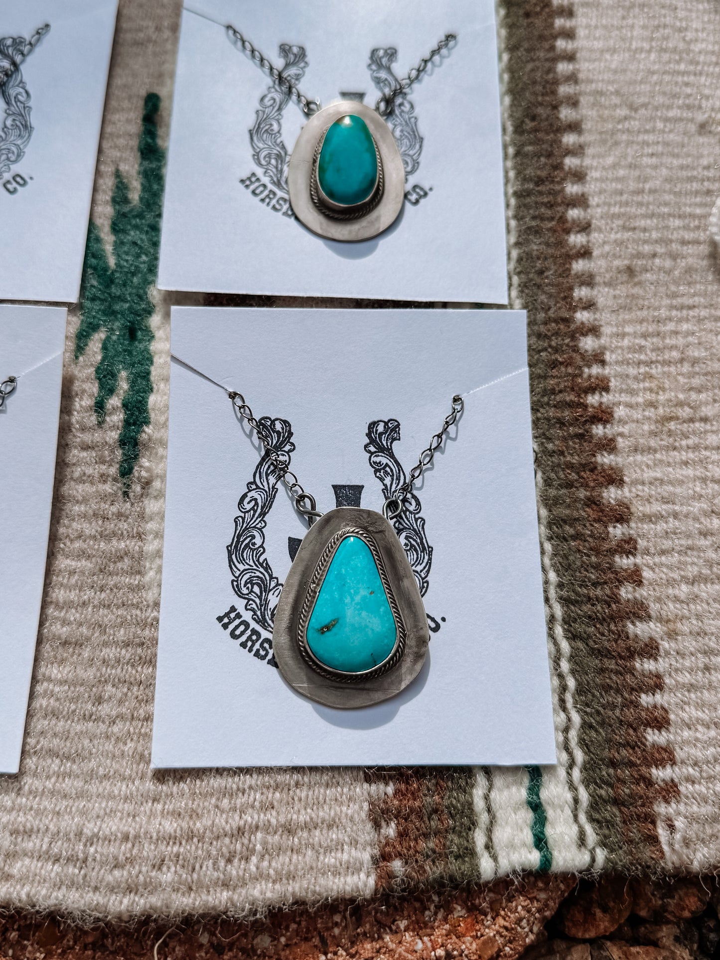 Navajo Stamped Turquoise Necklaces