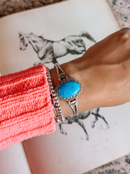 Flitter Turquoise Cuff Bracelet