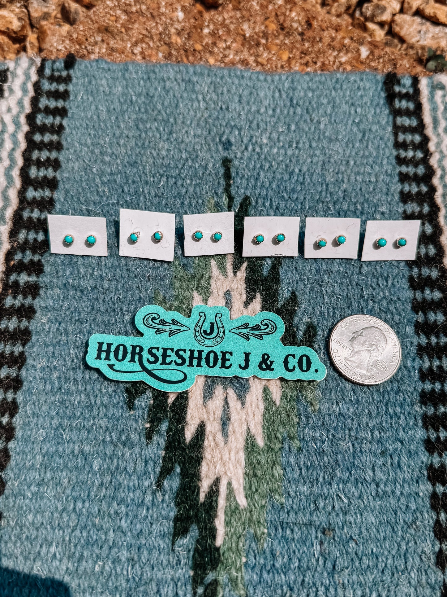 Tiny Turquoise Studs