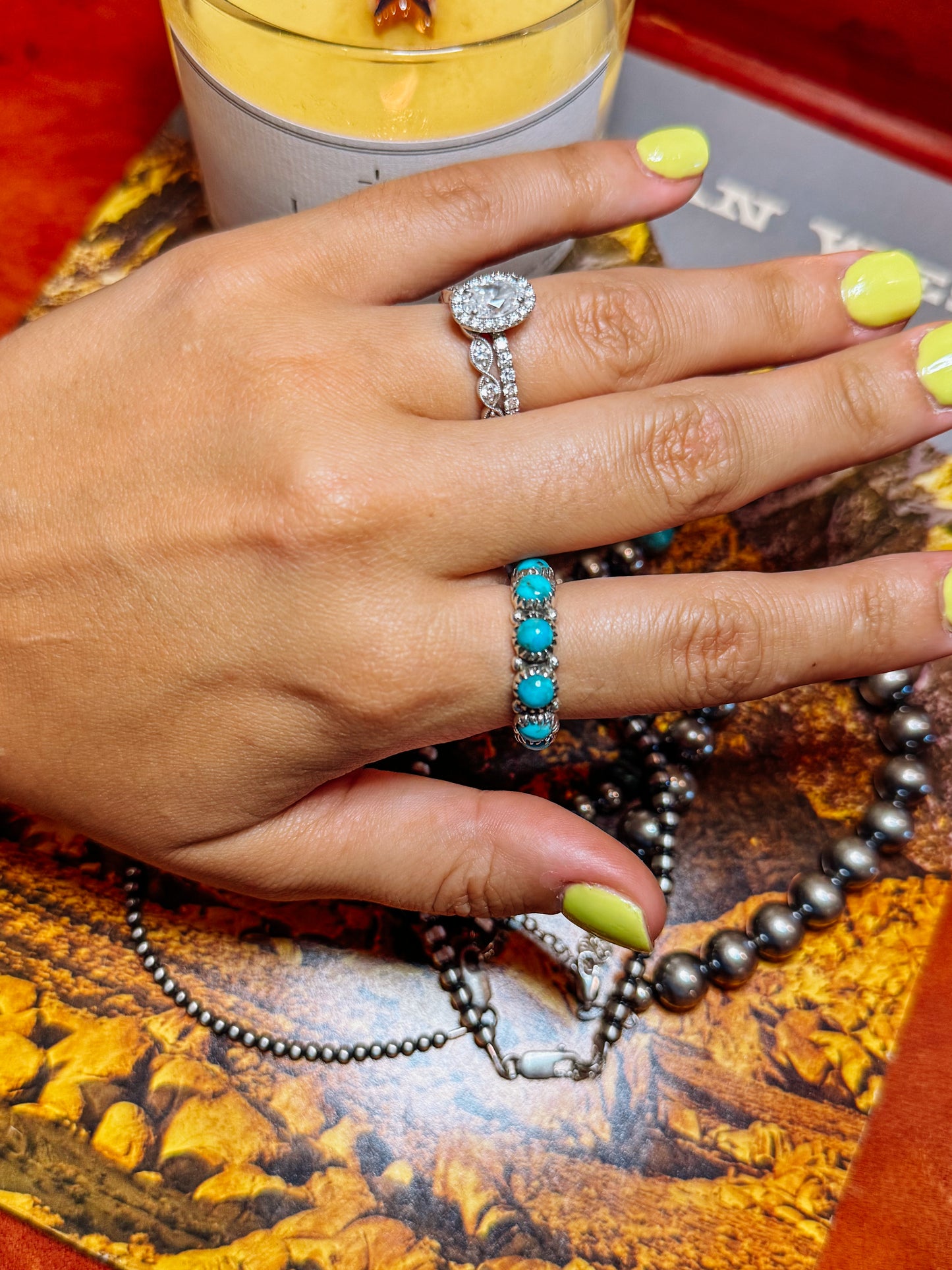 Troy Turquoise Ring Band