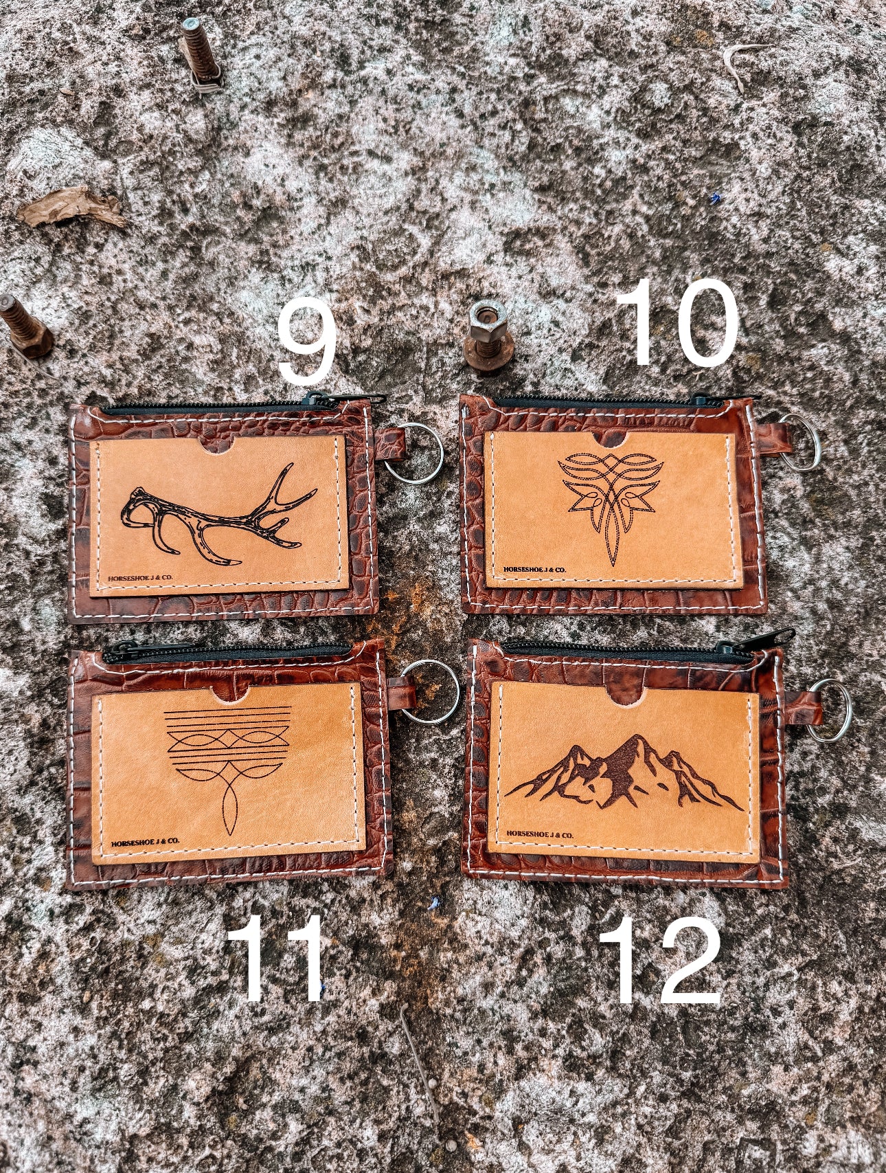 Western Card Wallet Keychains