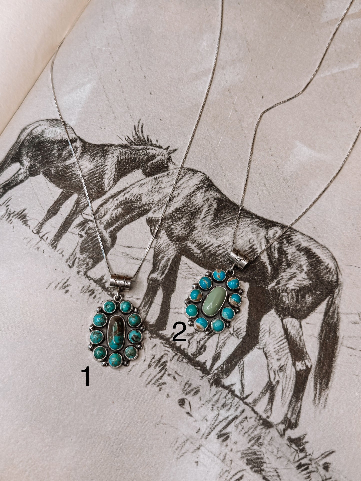 Hawkins Turquoise Cluster Necklace