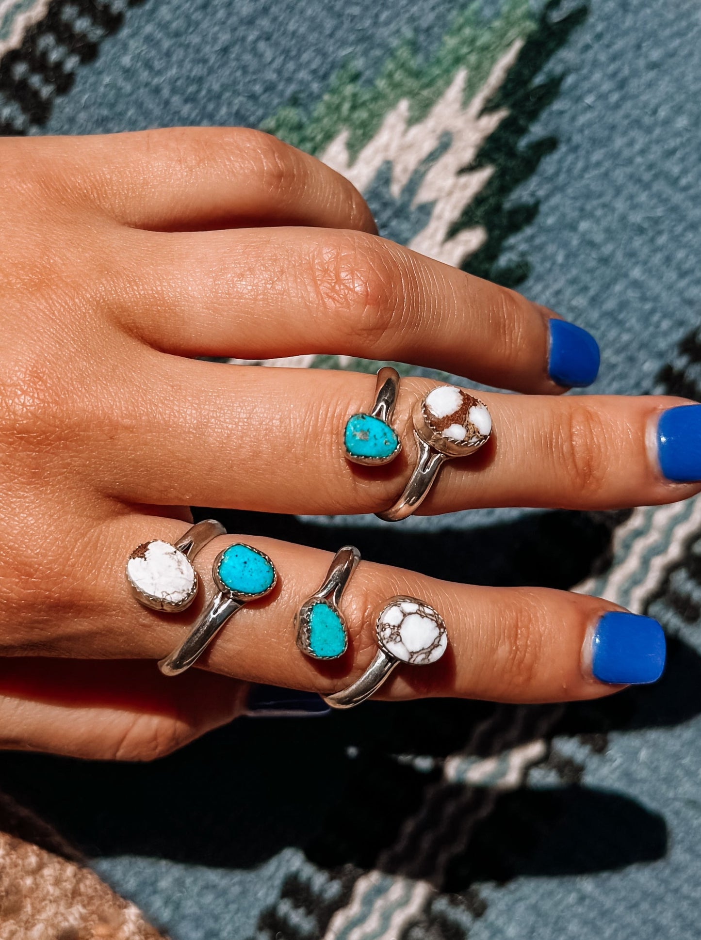 Wild Horse Turquoise Adjustable Rings