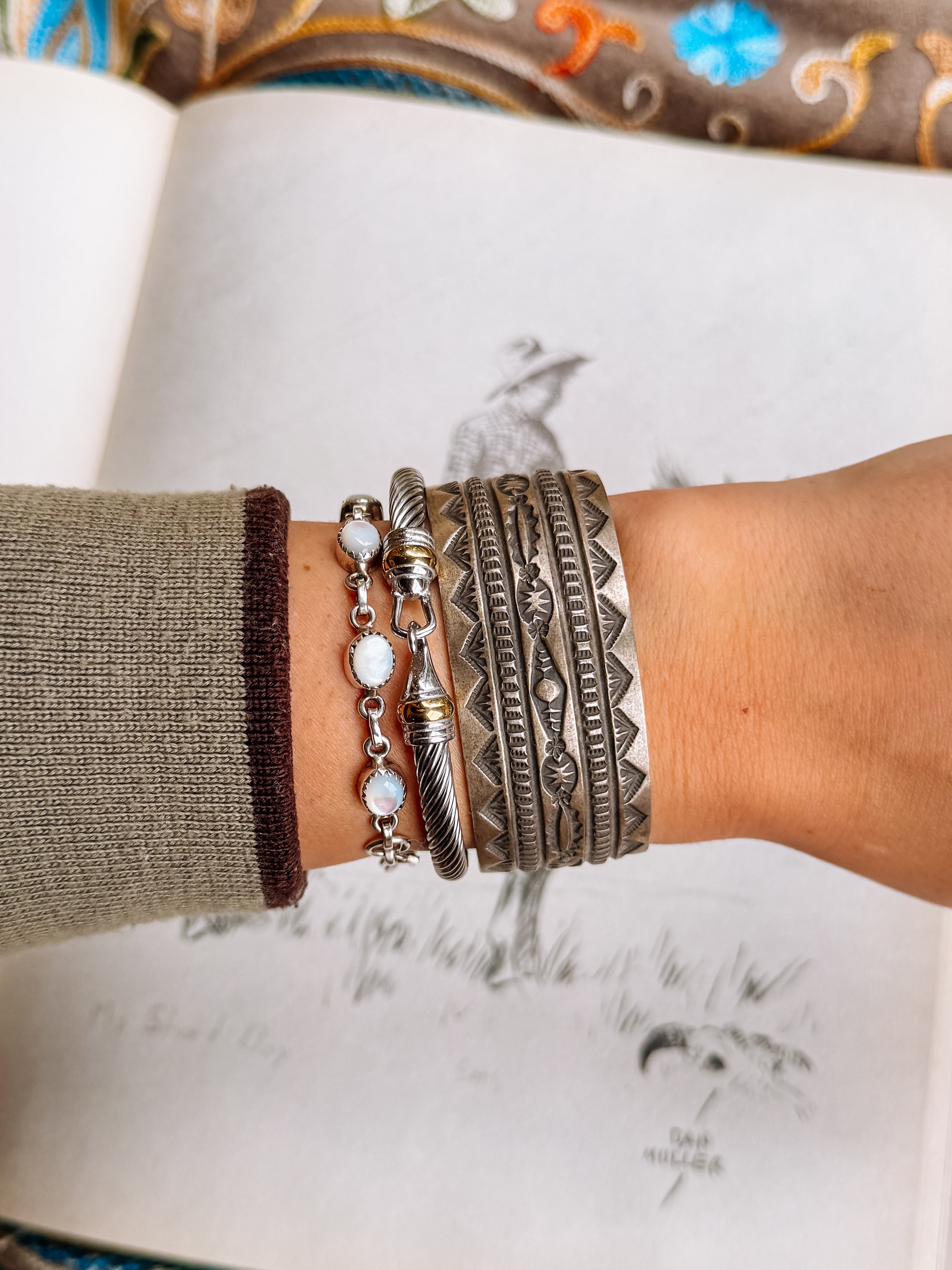 sterling silver native american made bracelet