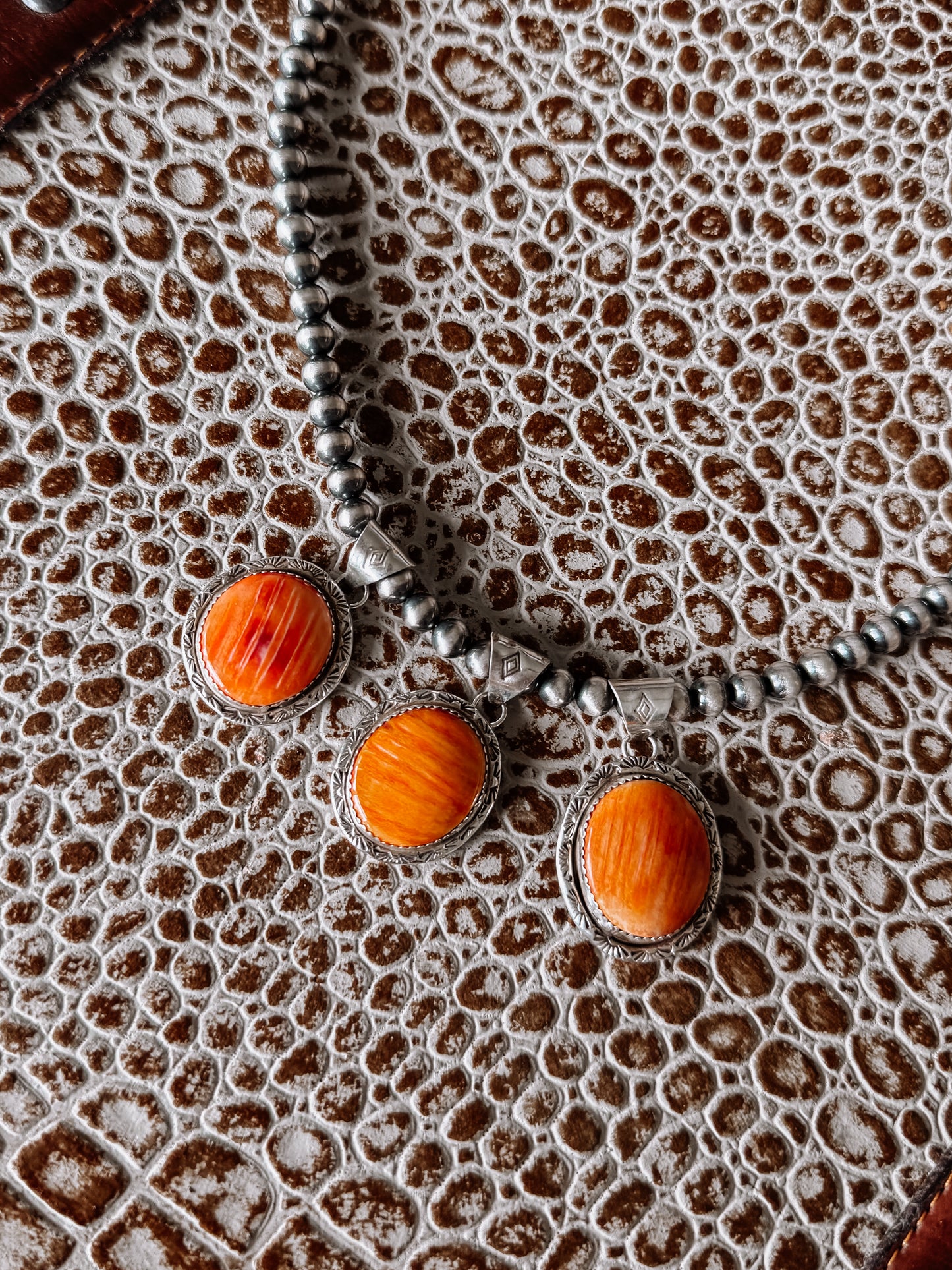 Harlingen Orange Spiny Oyster Necklace Pendant