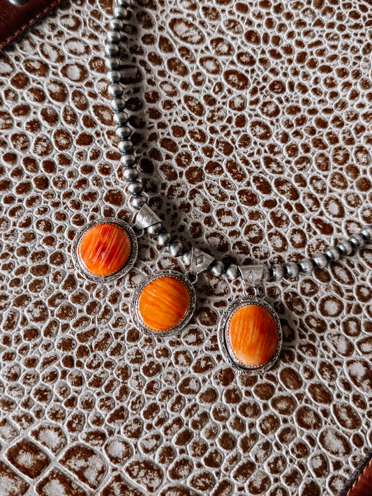 Harlingen Orange Spiny Oyster Necklace Pendant