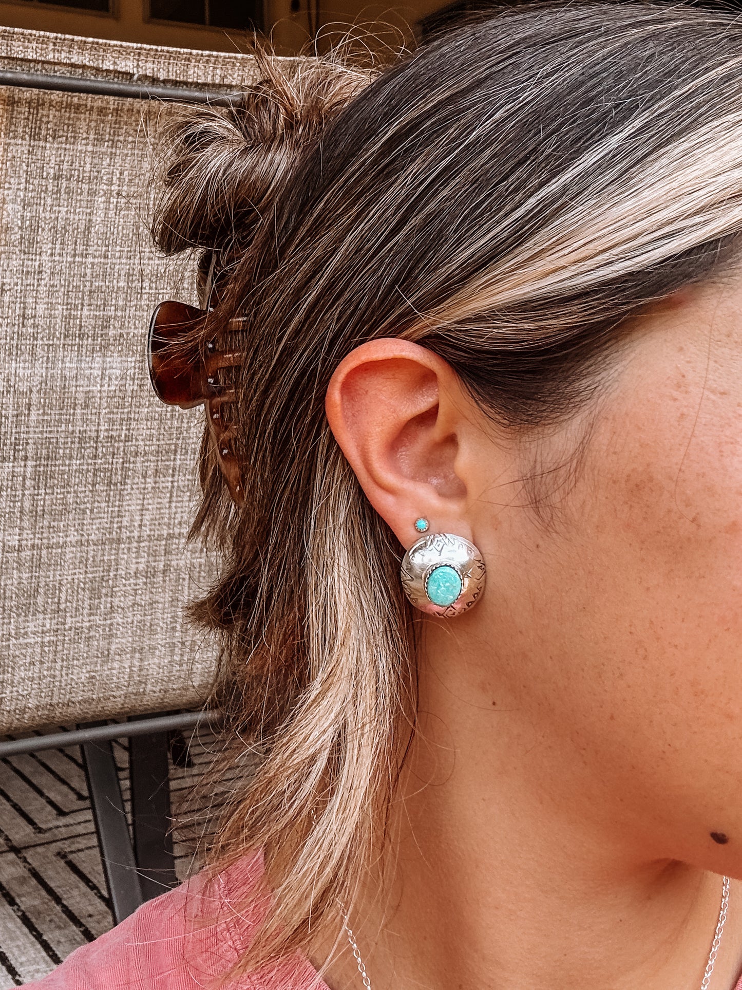 Jasper Turquoise Studs