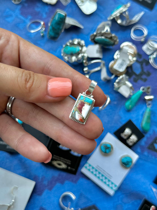 Spiny/Turquoise Necklace Pendant