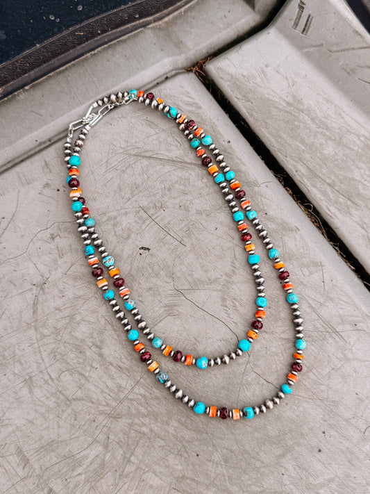 Allen Multi-Stone Pearl Necklace