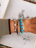 sterling silver and turquoise native american made bracelet