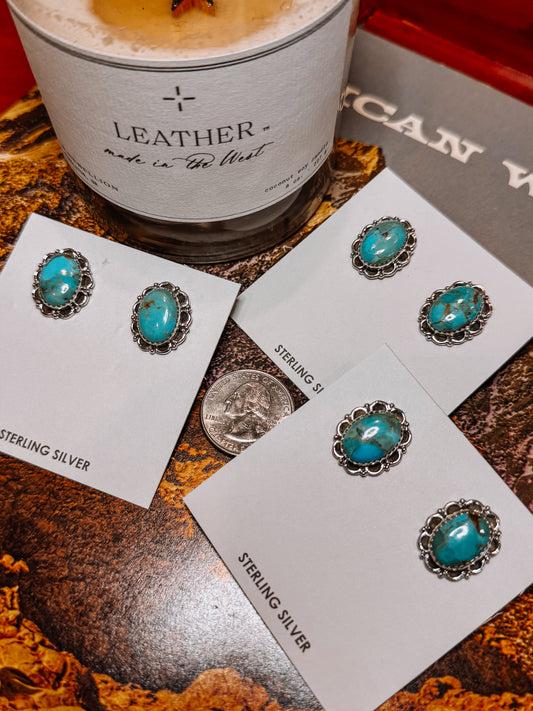 Tellico Turquoise Stud Earrings