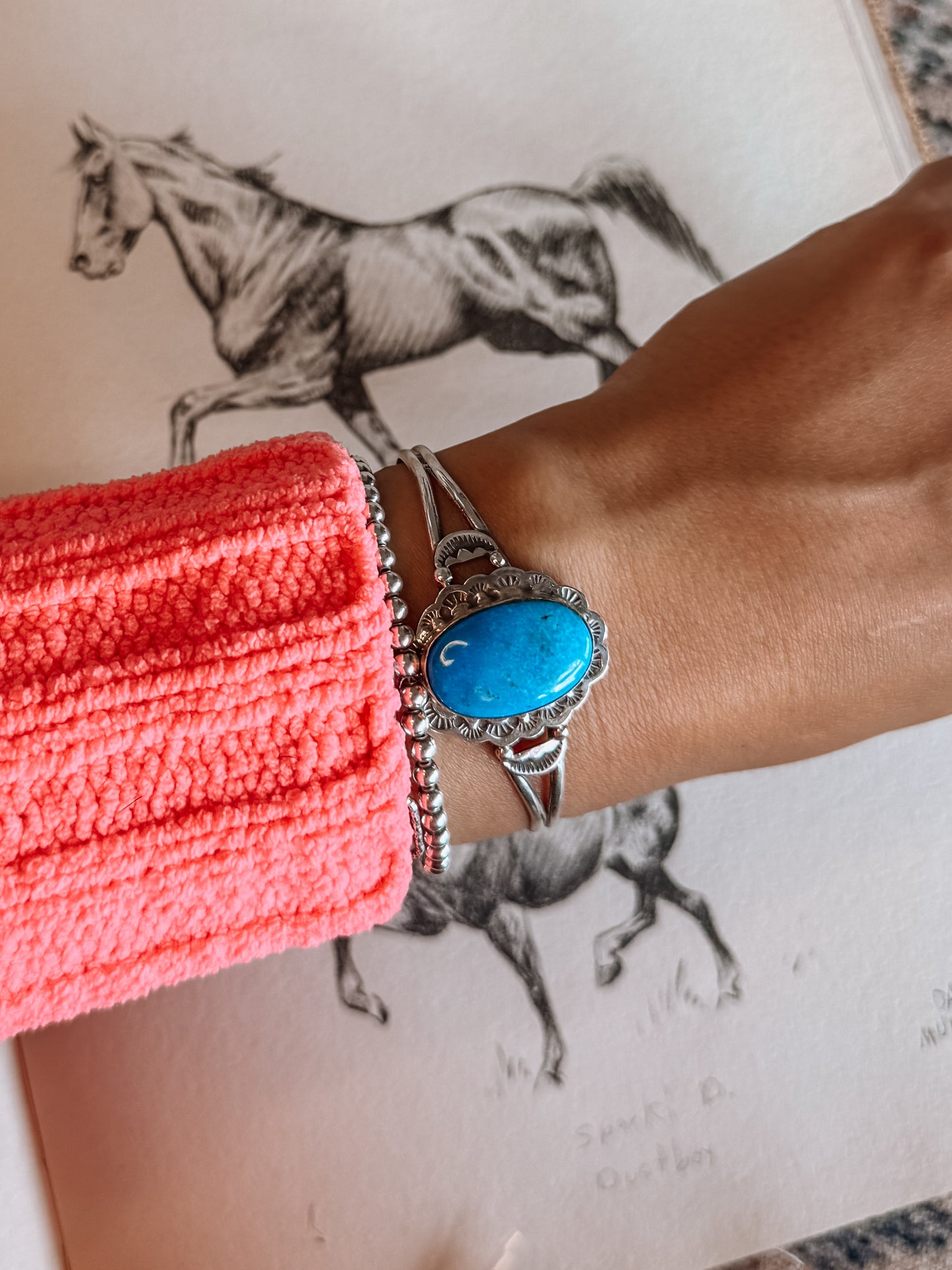 Flitter Turquoise Cuff Bracelet