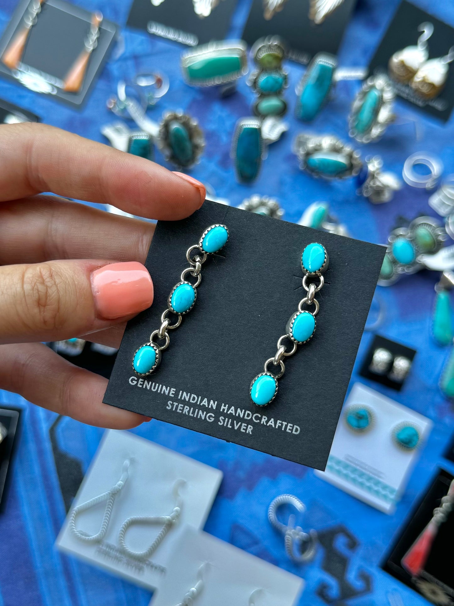 Seguin Turquoise Earrings