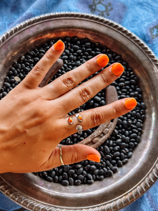 Oxbox Orange Spiny Adjustable Ring