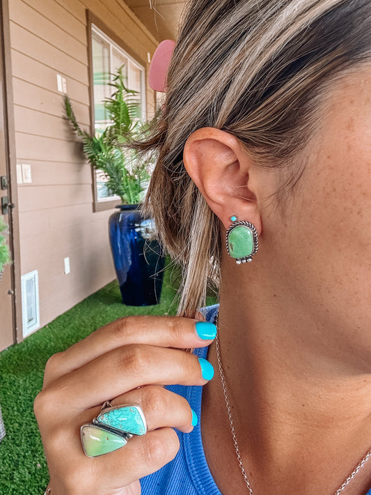 Kingsland Green Turquoise Earrings