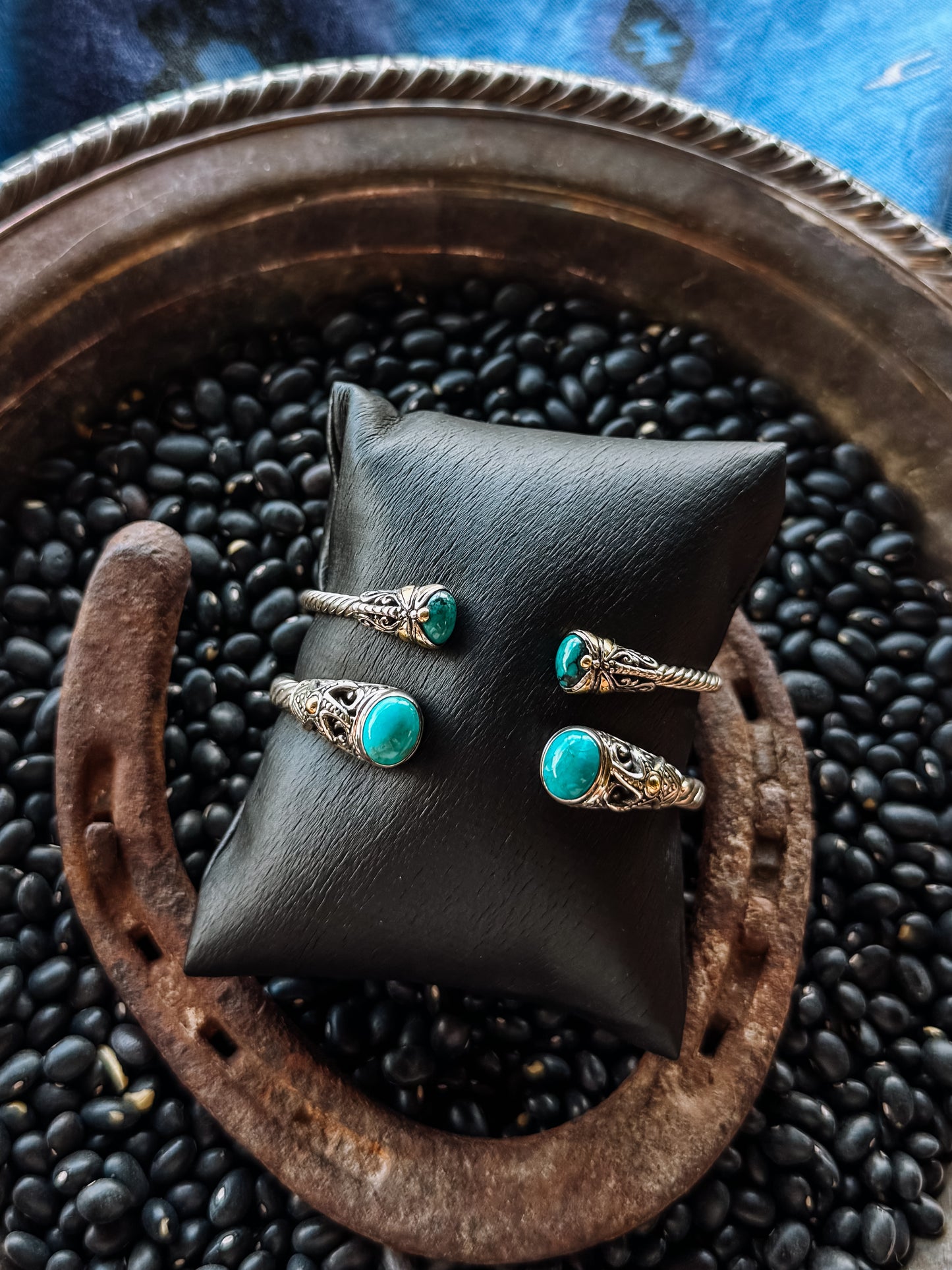 Spiffy Turquoise Cable Cuff Bracelet