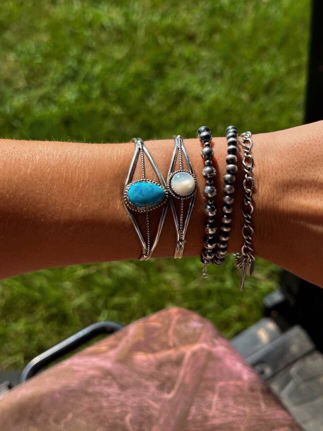 Alba Mother of Pearl Cuff Bracelet - Horseshoe J & Co.