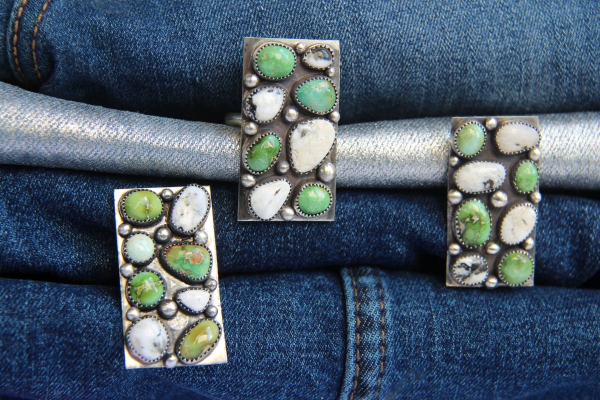 Alcova Sonoran Gold + White Buffalo Ring - Horseshoe J & Co.