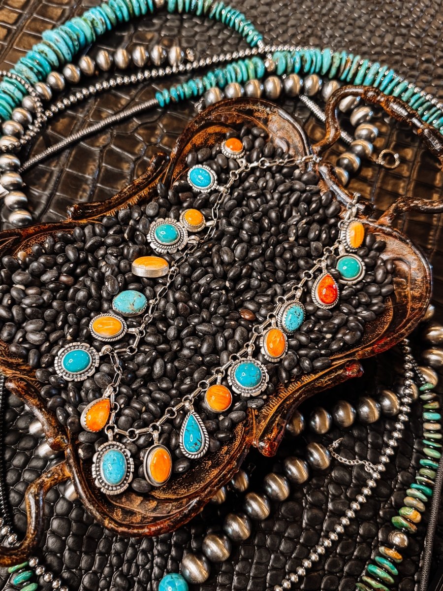 Amarillo by Morning Spiny + Turquoise Necklace - Horseshoe J & Co.