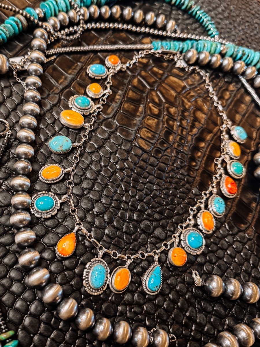 Amarillo by Morning Spiny + Turquoise Necklace - Horseshoe J & Co.