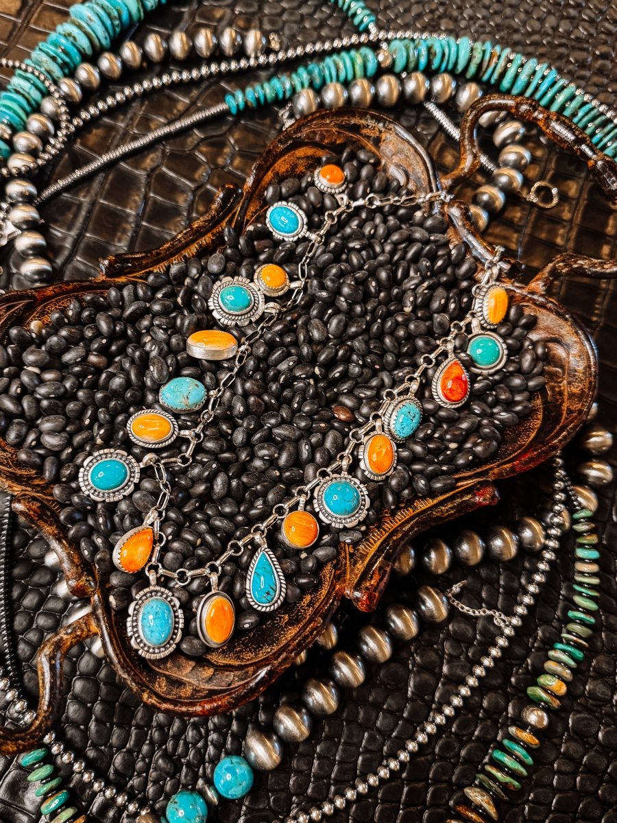 Amarillo by Morning Spiny + Turquoise Necklace - Horseshoe J & Co.
