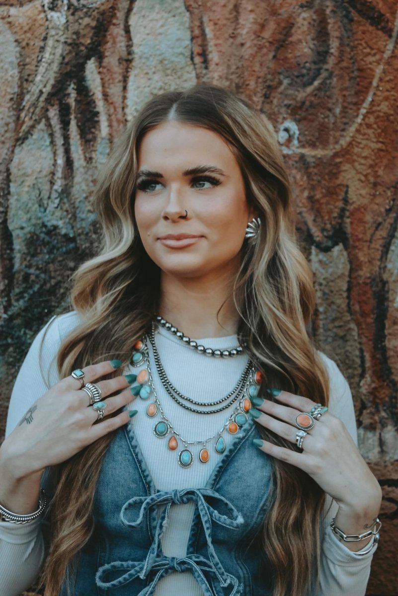 Amarillo by Morning Spiny + Turquoise Necklace - Horseshoe J & Co.