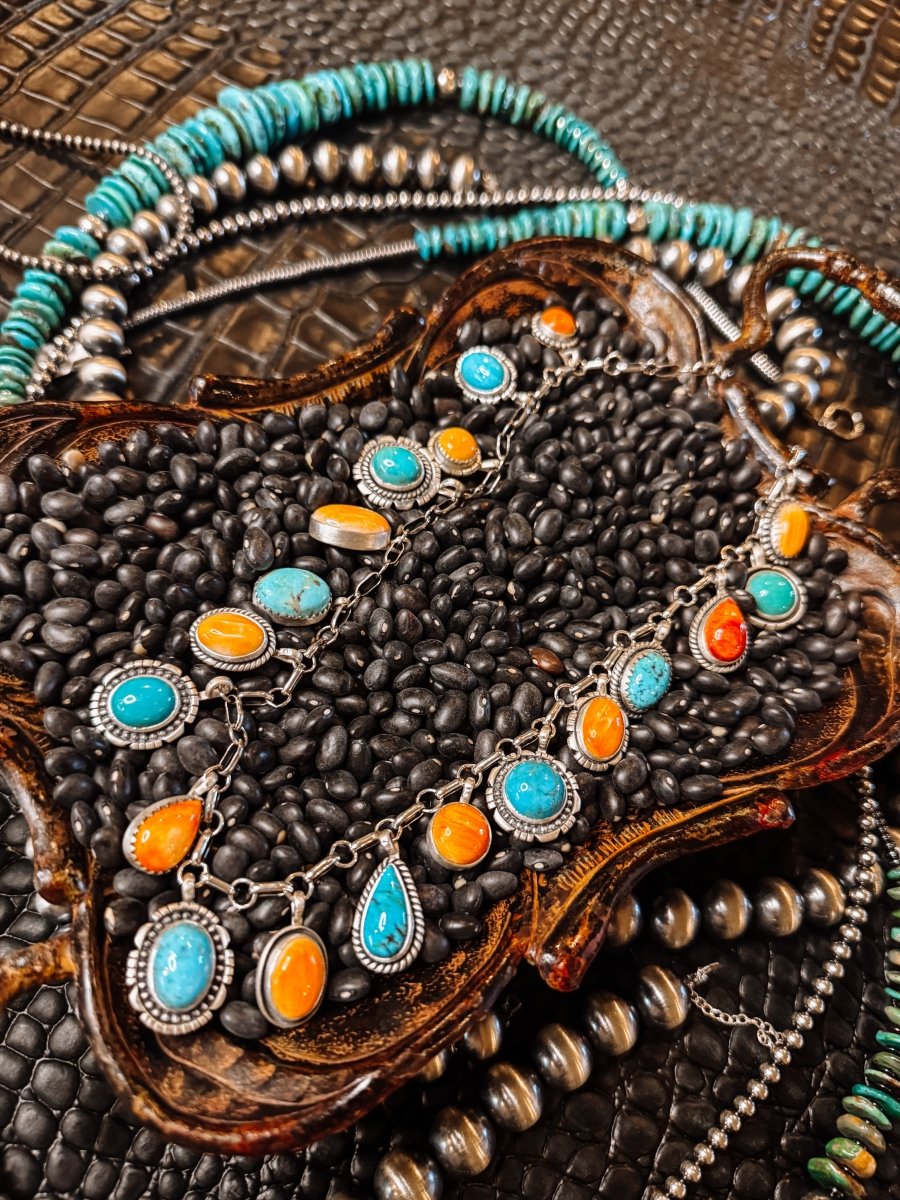 Amarillo by Morning Spiny + Turquoise Necklace - Horseshoe J & Co.